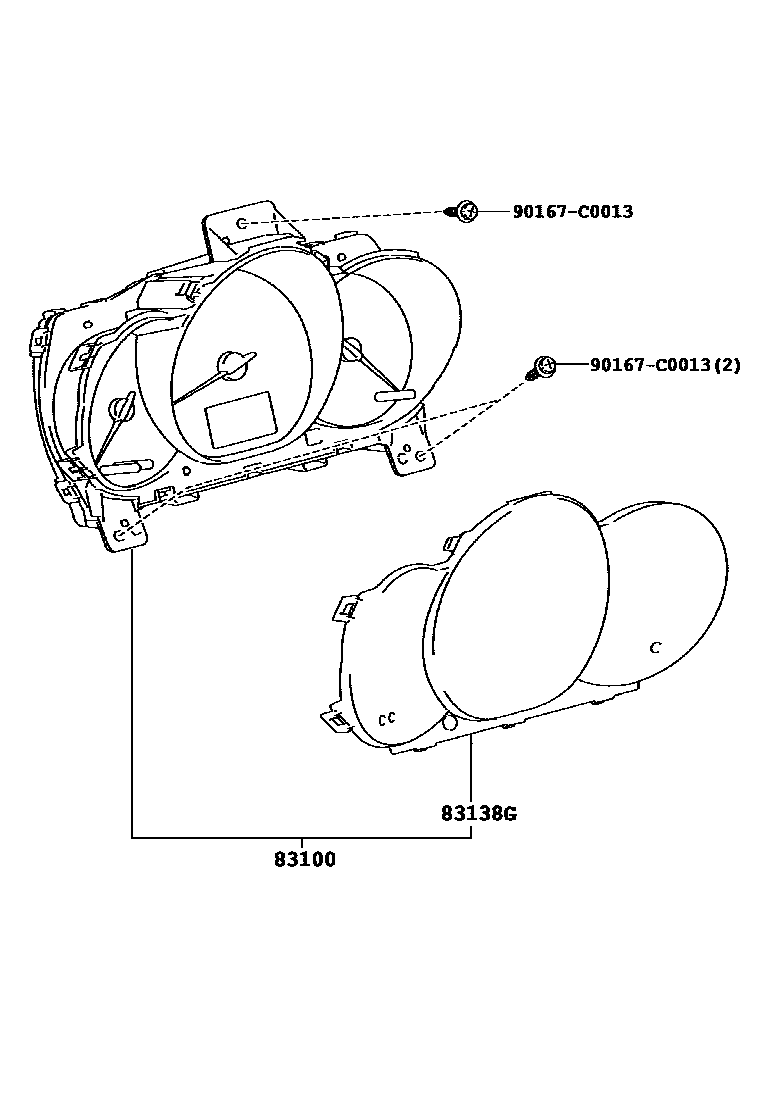 Toyota YARIS 仪表 EPC diagram — 831888