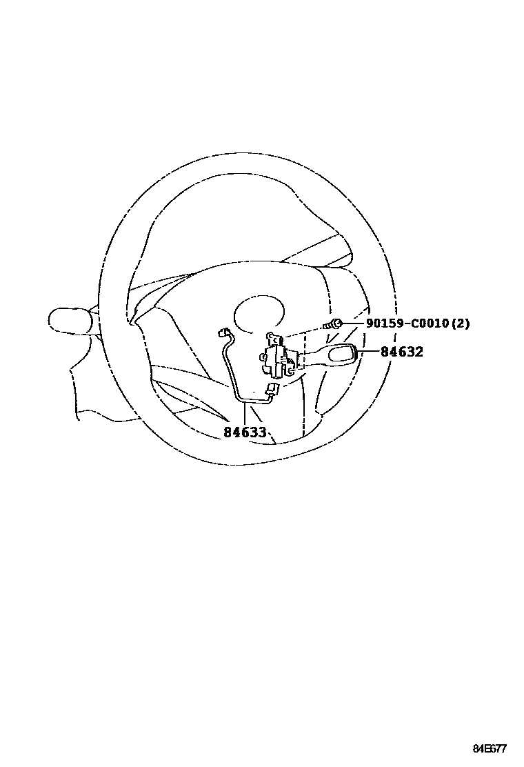 Toyota YARIS 巡航控制(自动行驶) EPC diagram — 84E677