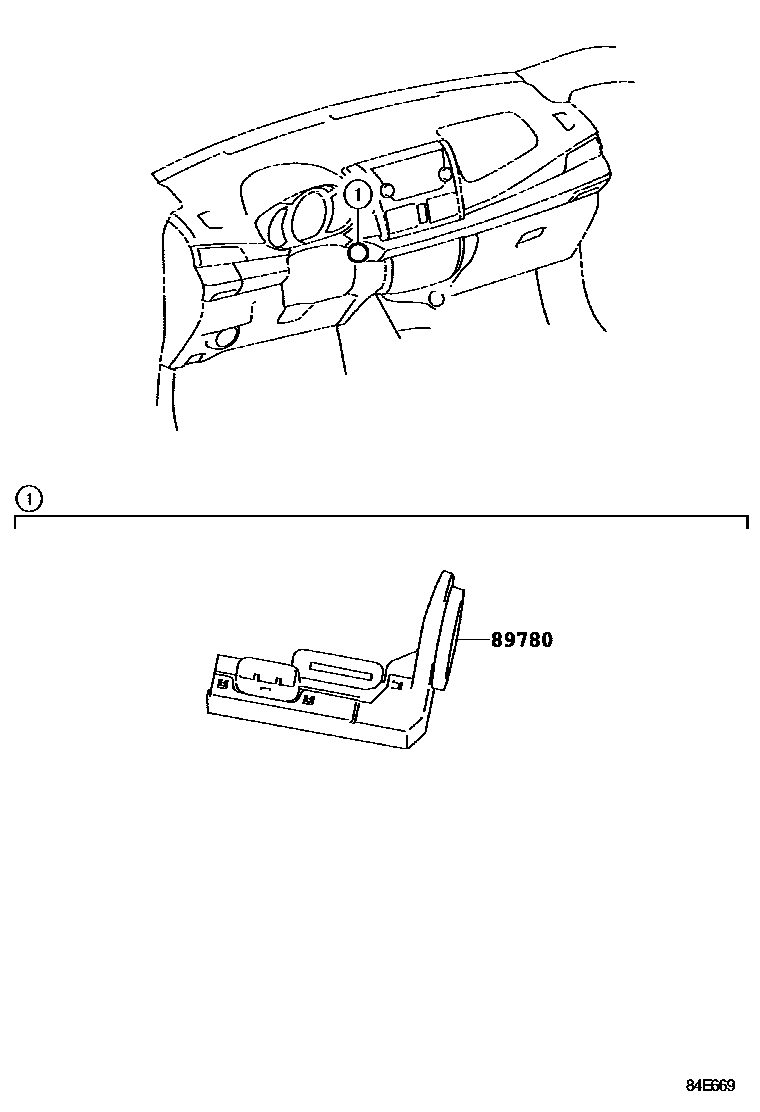 Toyota YARIS 防盗装置 EPC diagram — 84E669