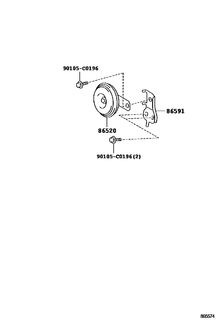 Toyota YARIS 喇叭 EPC diagram — 865574