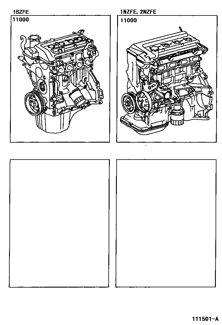 Toyota YARIS Partial Engine Assembly EPC diagram — 111501A
