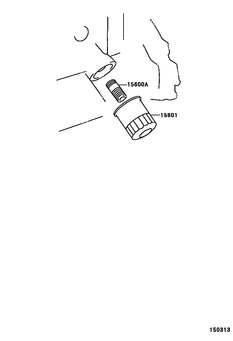 Toyota YARIS Oil Filter EPC diagram — 150313