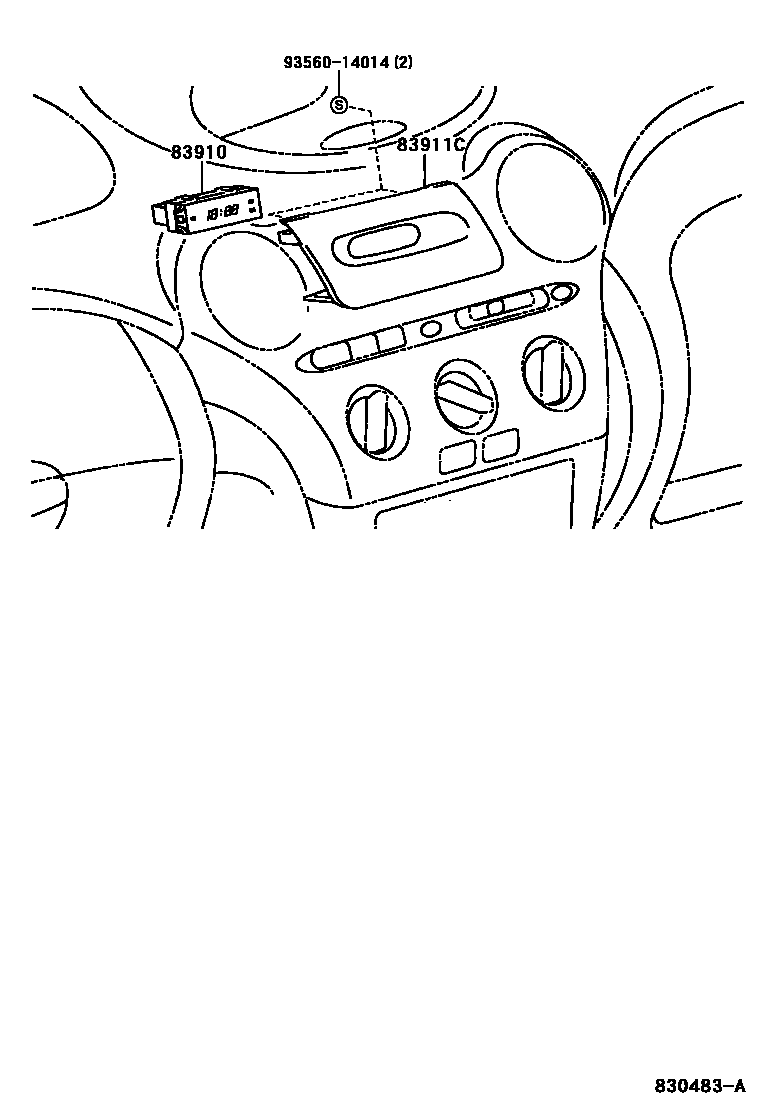 Toyota YARIS 仪表 EPC diagram — 830483A