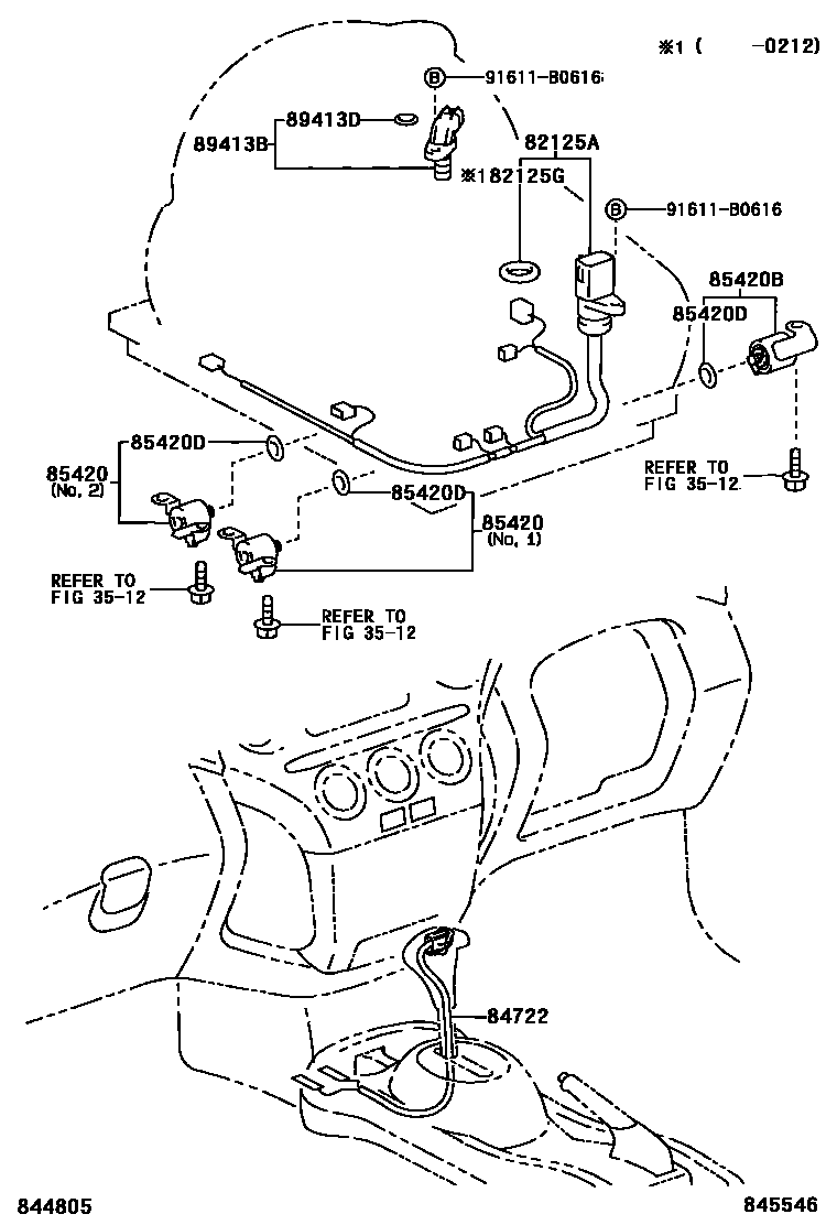 Toyota YARIS 超速档和电子控制变速器 EPC diagram — 845546
