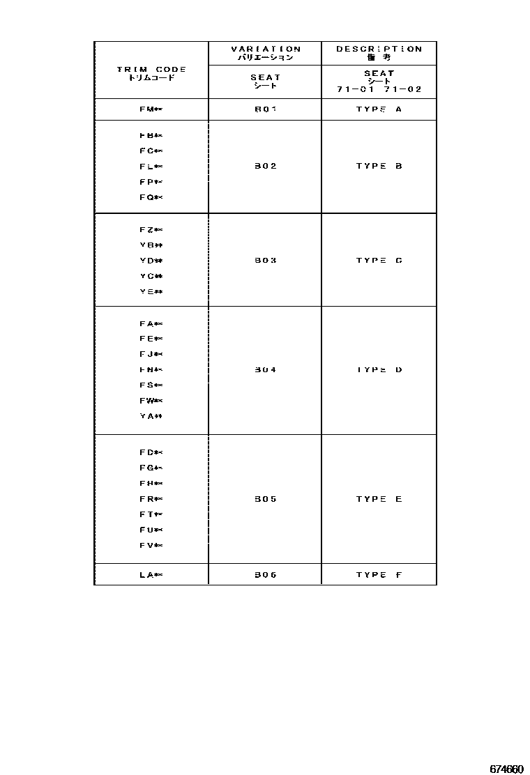 Toyota YARIS 前门板和前门玻璃 EPC diagram — 674660