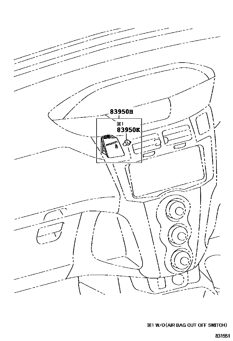 Toyota YARIS indicator light EPC diagram — 831551