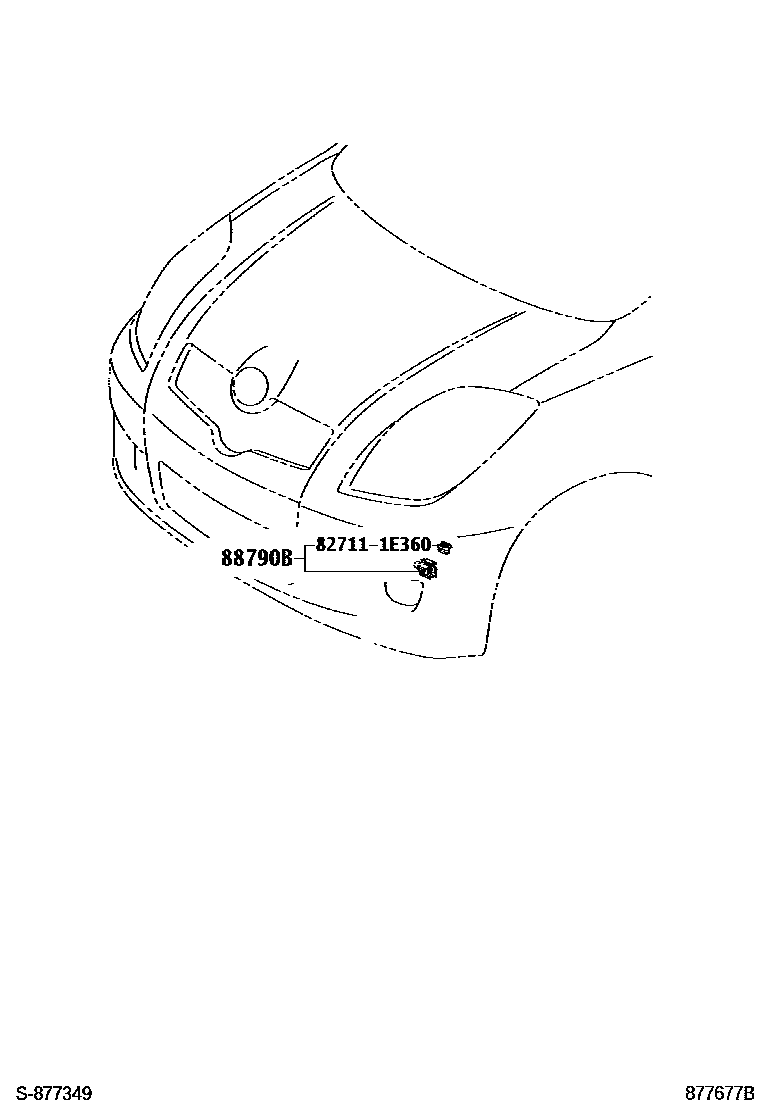 Toyota YARIS 暖风和空调系统 - 控制器和风管 EPC diagram — 877677B