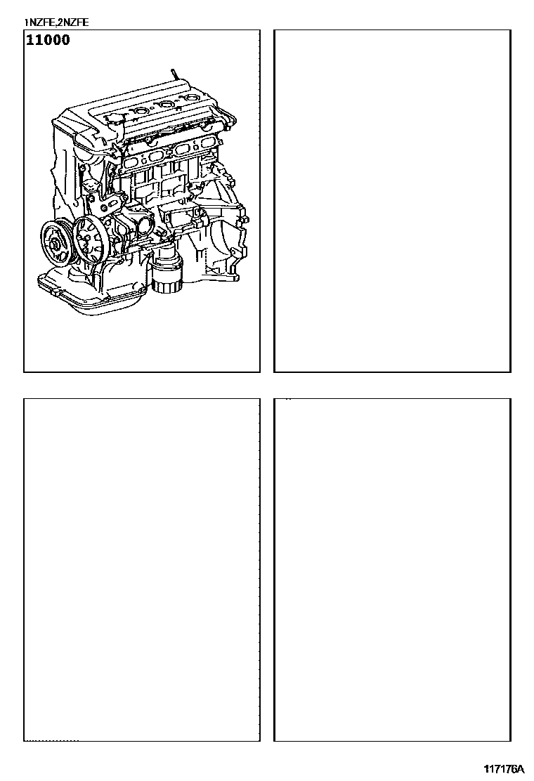 Toyota YARIS Partial Engine Assembly EPC diagram — 117176A