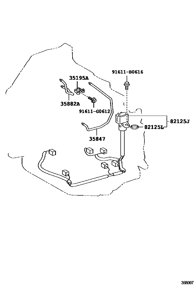 Toyota YARIS 阀体和滤油网(ATM) EPC diagram — 358097