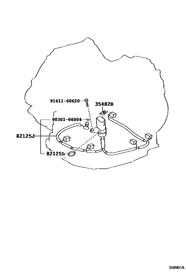 Toyota YARIS 阀体和滤油网(ATM) EPC diagram — 358961A