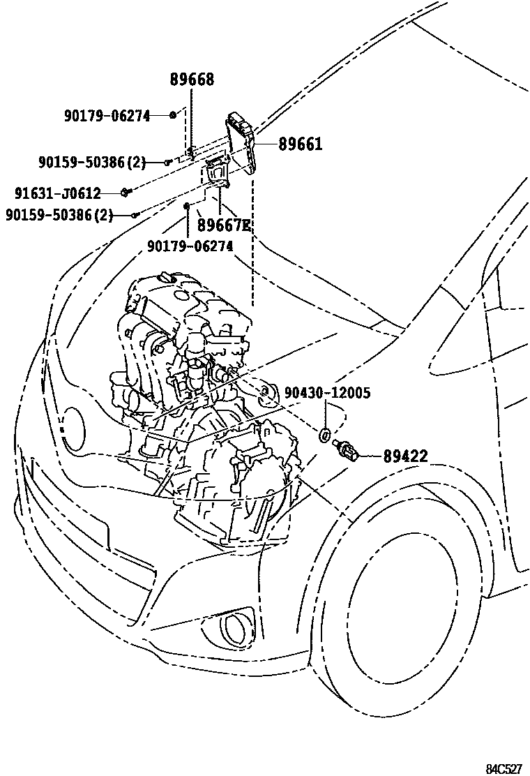 Toyota YARIS 电子燃油喷射系统 EPC diagram — 84C527