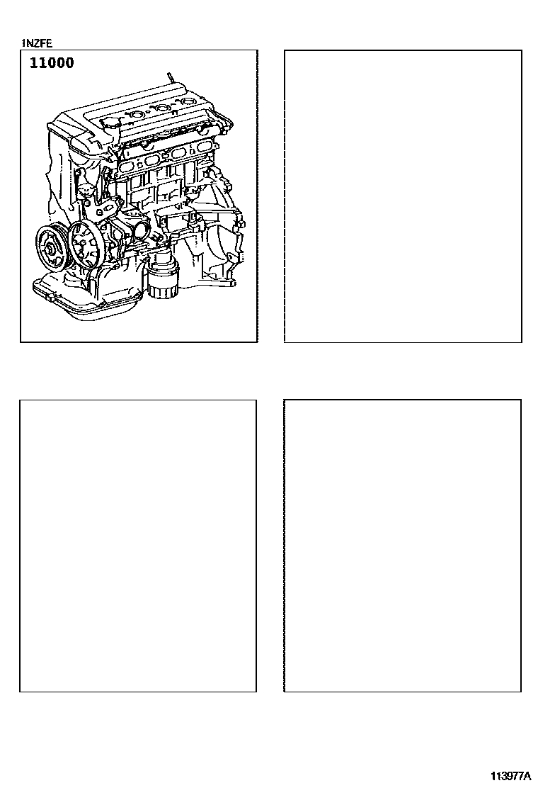 Toyota YARIS Partial Engine Assembly EPC diagram — 113977A