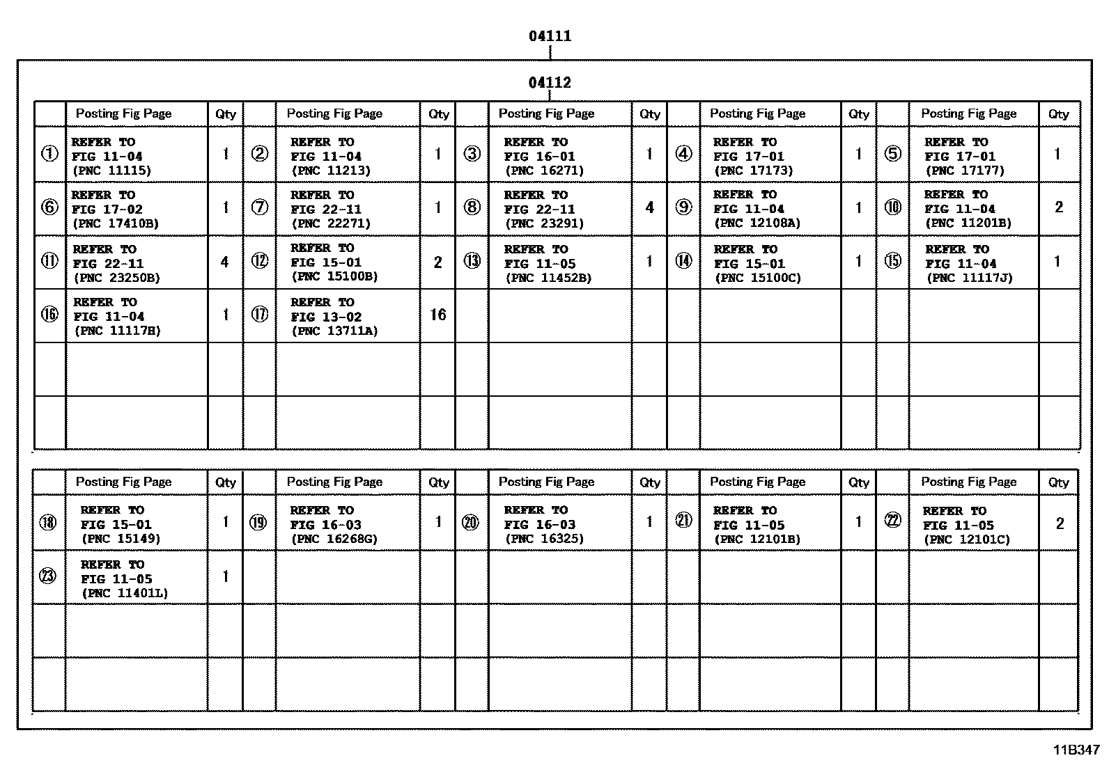 Toyota YARIS Engine Overhaul Gasket Kit EPC diagram — 11B347