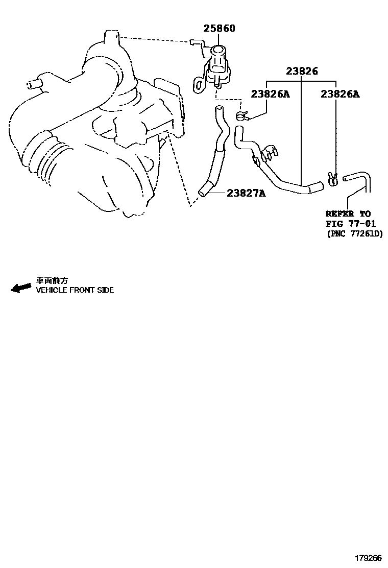 Toyota YARIS vacuum tube EPC diagram — 179266