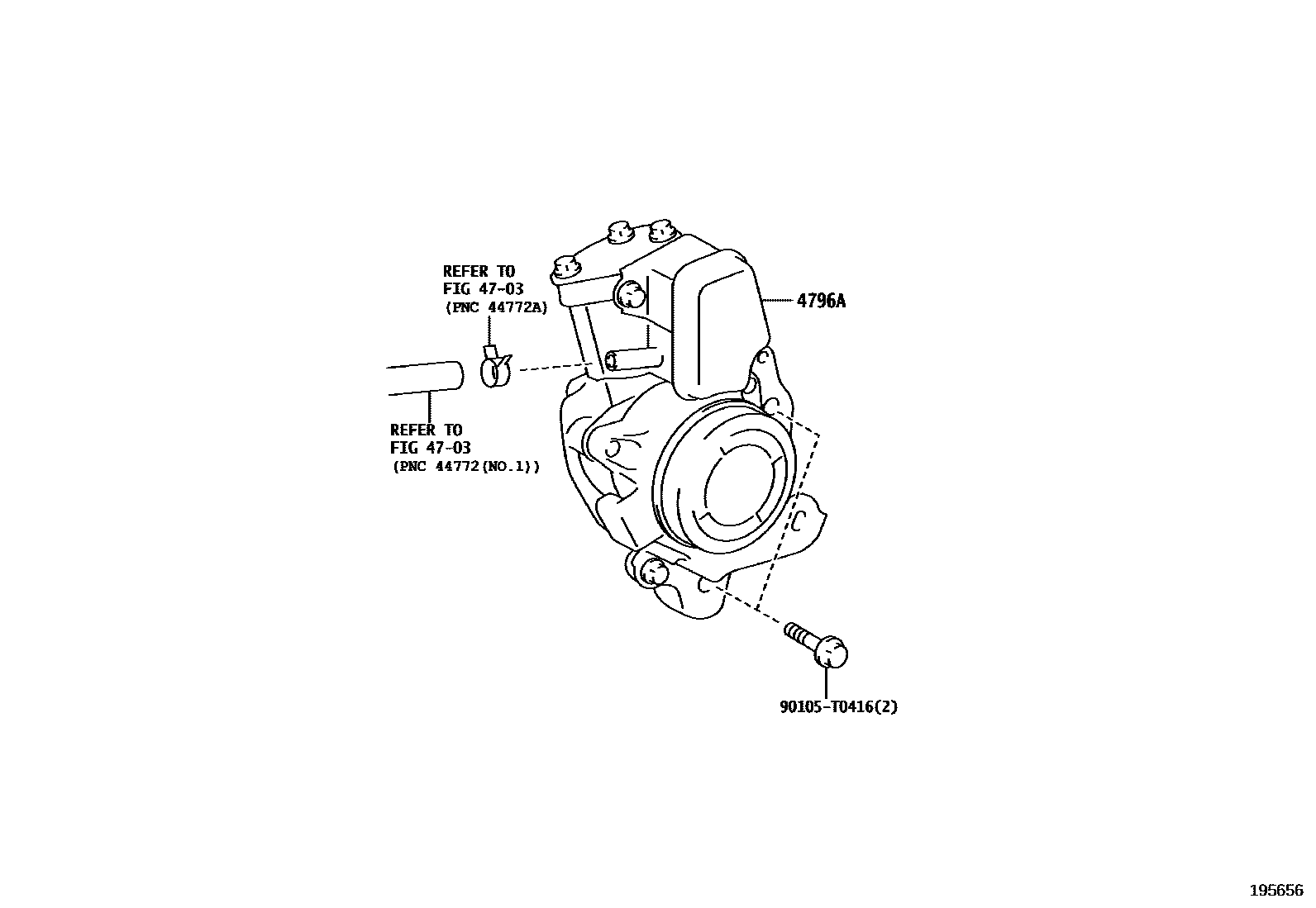 Toyota YARIS 真空泵 EPC diagram — 195656