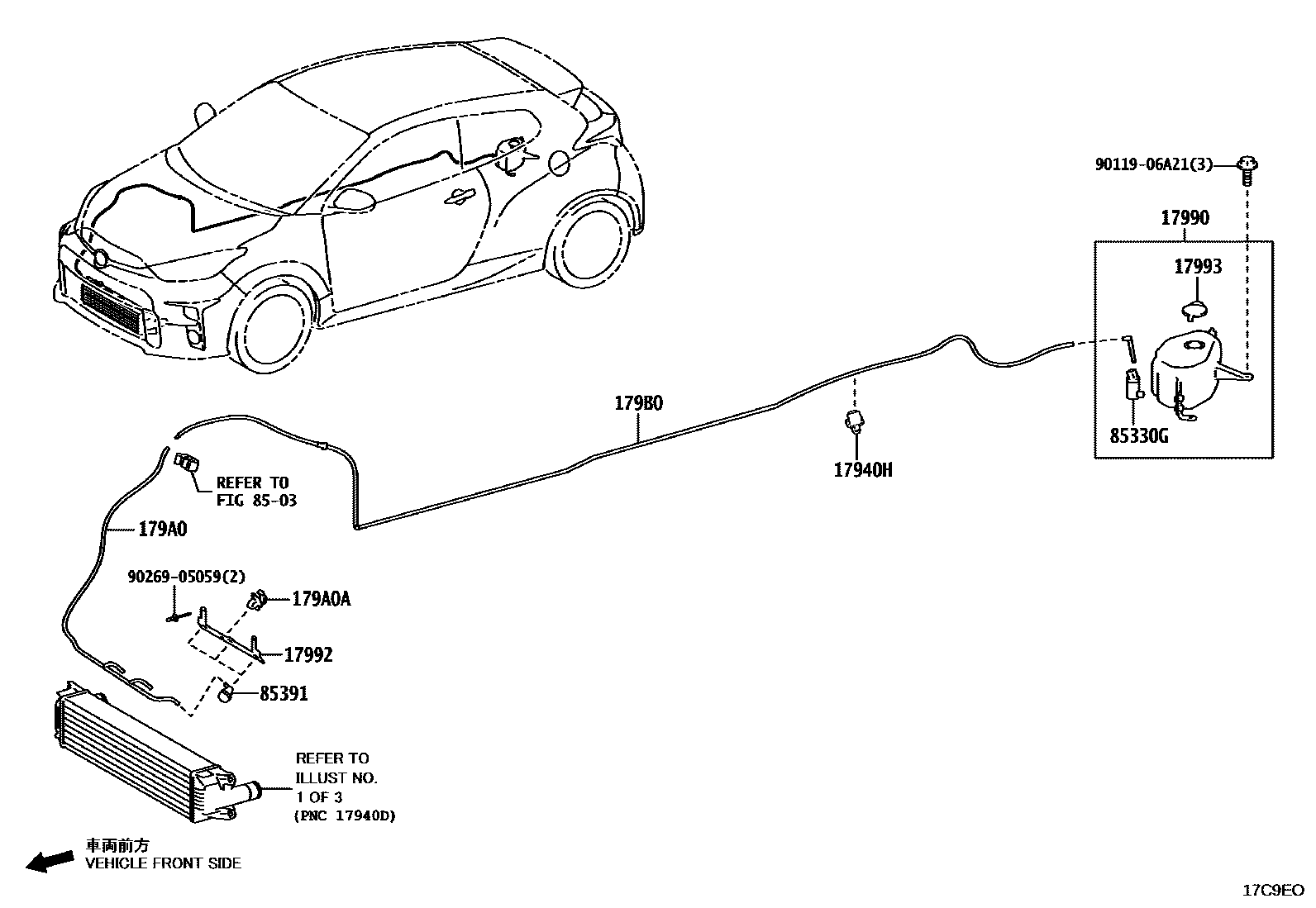 Toyota YARIS Air Cleaner EPC diagram — 17C9EO