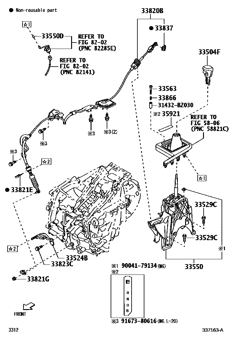 Toyota YARIS Shift Lever & Retainer EPC diagram — 337163A