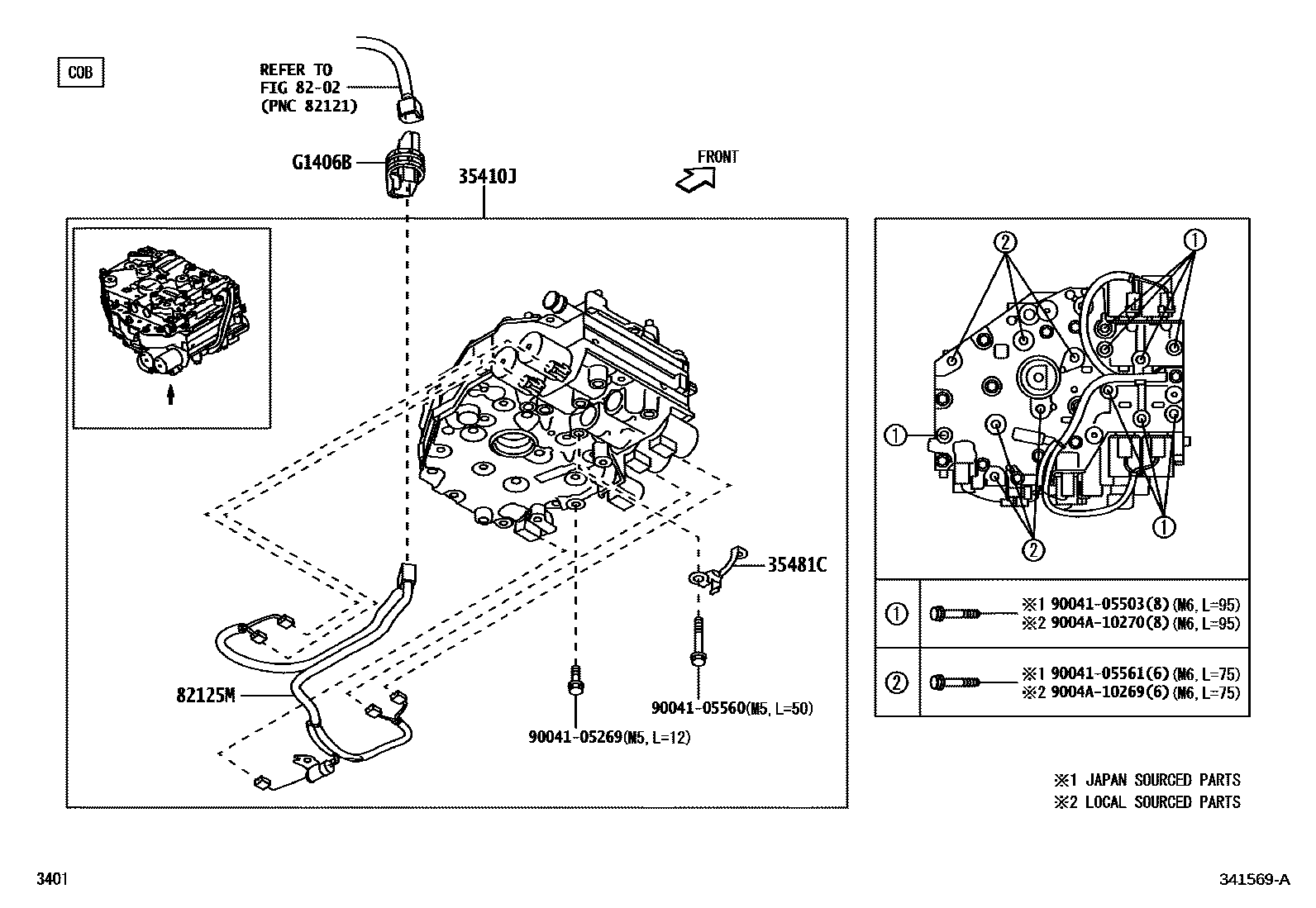 Toyota YARIS 传动桥总成(CVT) EPC diagram — 341569A