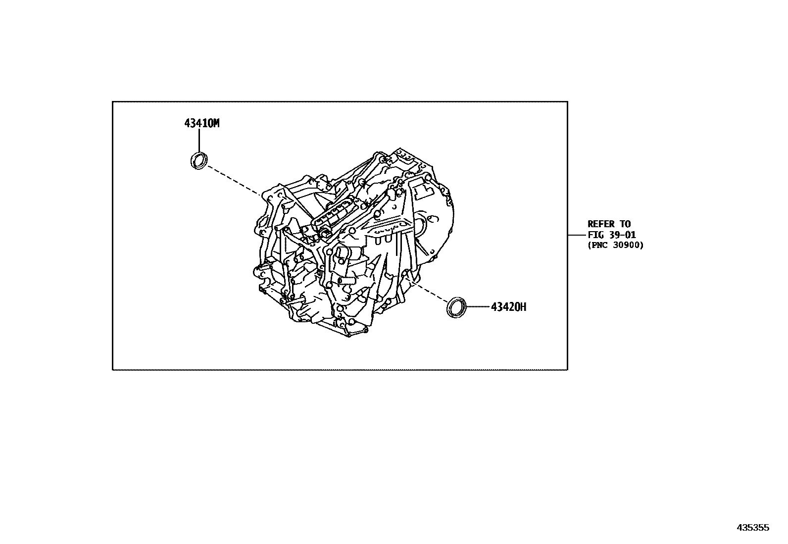 Toyota YARIS Front Drive Shaft EPC diagram — 435355