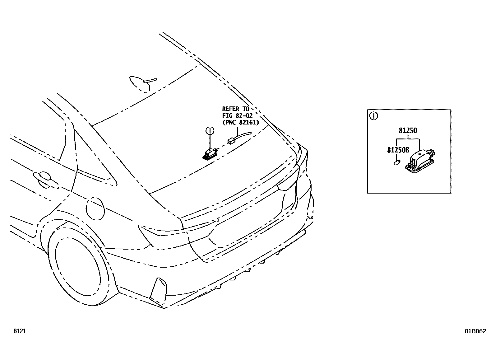 Toyota YARIS 车内灯 EPC diagram — 81B062