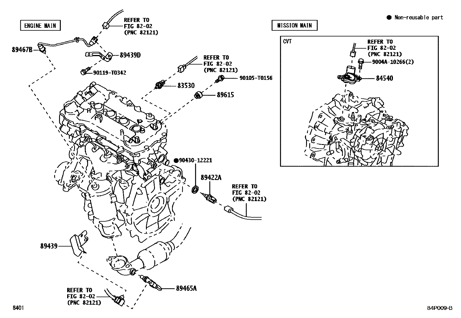 Toyota YARIS 开关和继电器和ECU EPC diagram — 84P009B