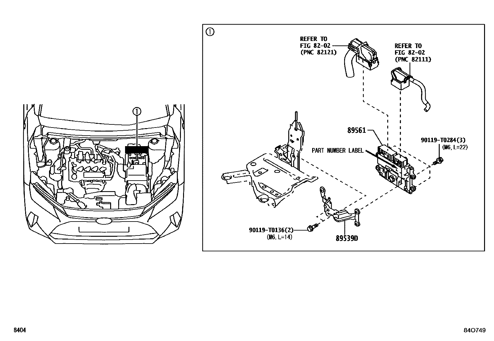 Toyota YARIS 电子燃油喷射系统 EPC diagram — 84O749