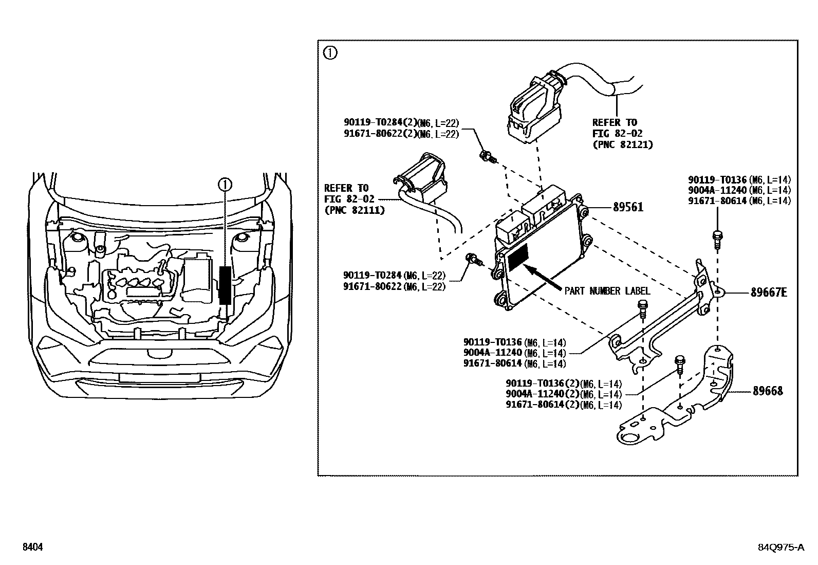 Toyota YARIS 电子燃油喷射系统 EPC diagram — 84Q975A