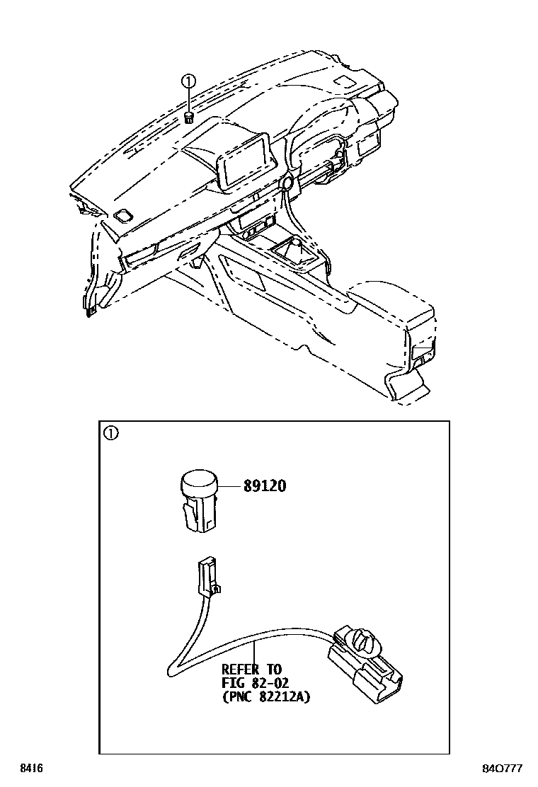 Toyota YARIS 自动灯控系统(灯控) EPC diagram — 84O777