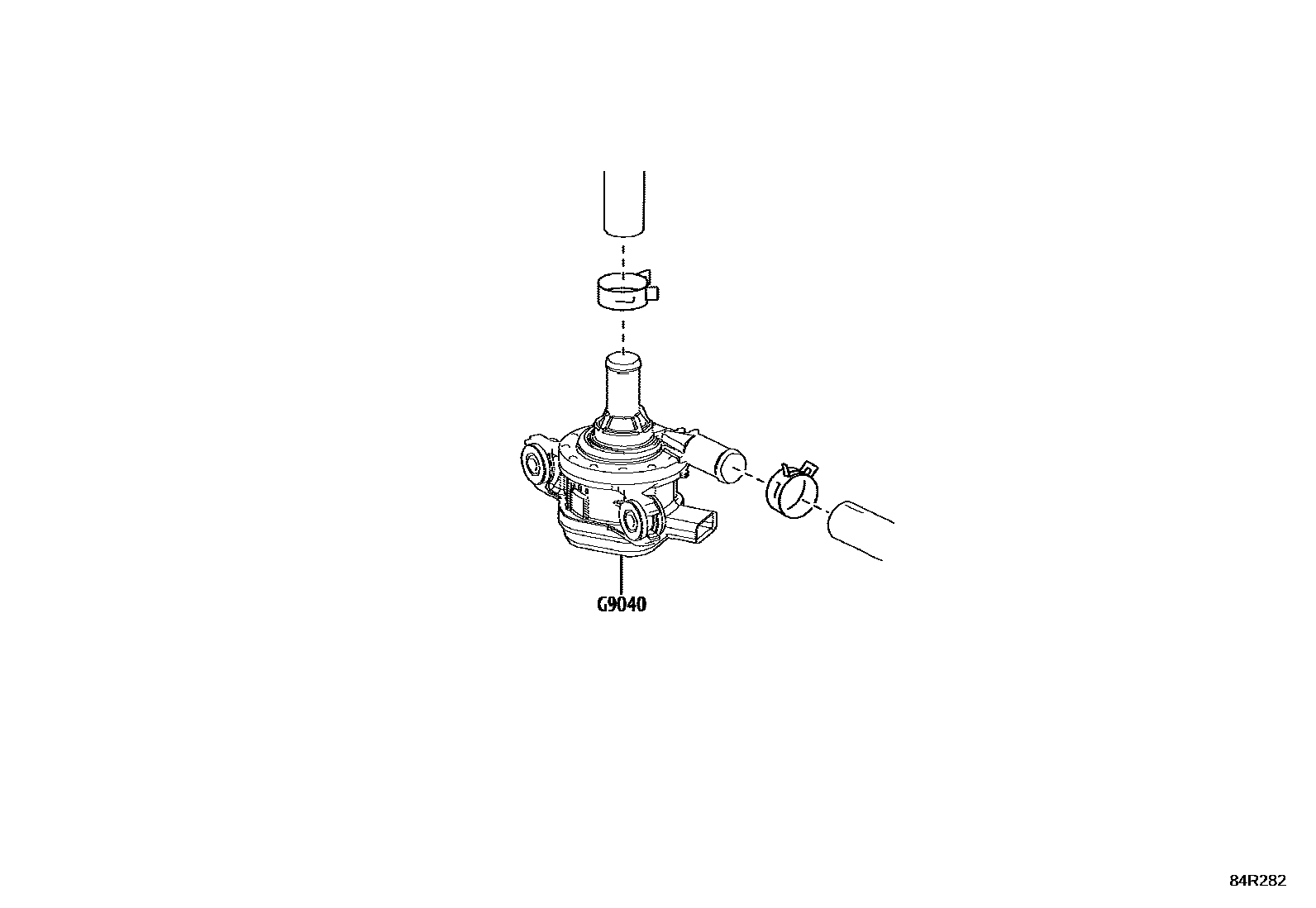 Toyota YARIS 逆变器冷却系统 EPC diagram — 84R282