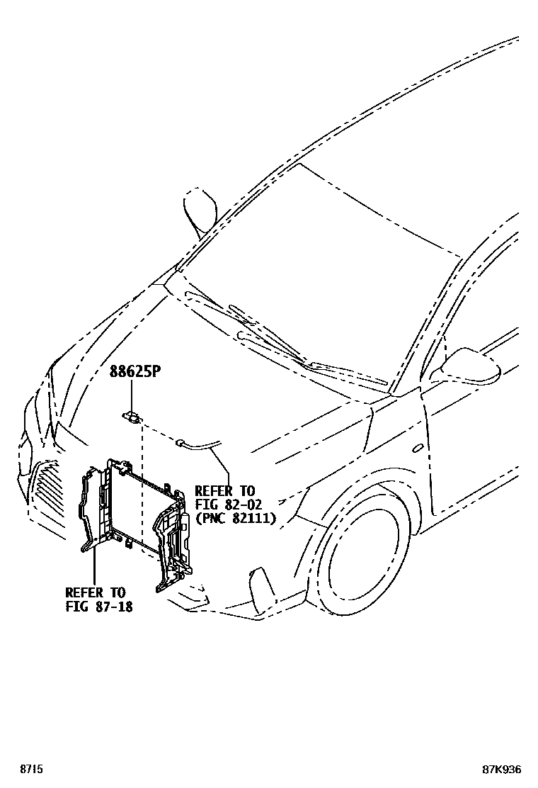 Toyota YARIS 暖风和空调系统 - 控制器和风管 EPC diagram — 87K936