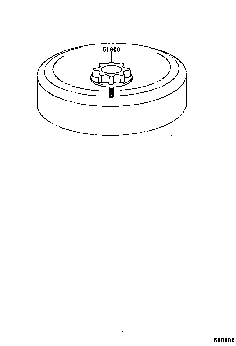 Toyota YARIS Spare tire rack EPC diagram — 510505