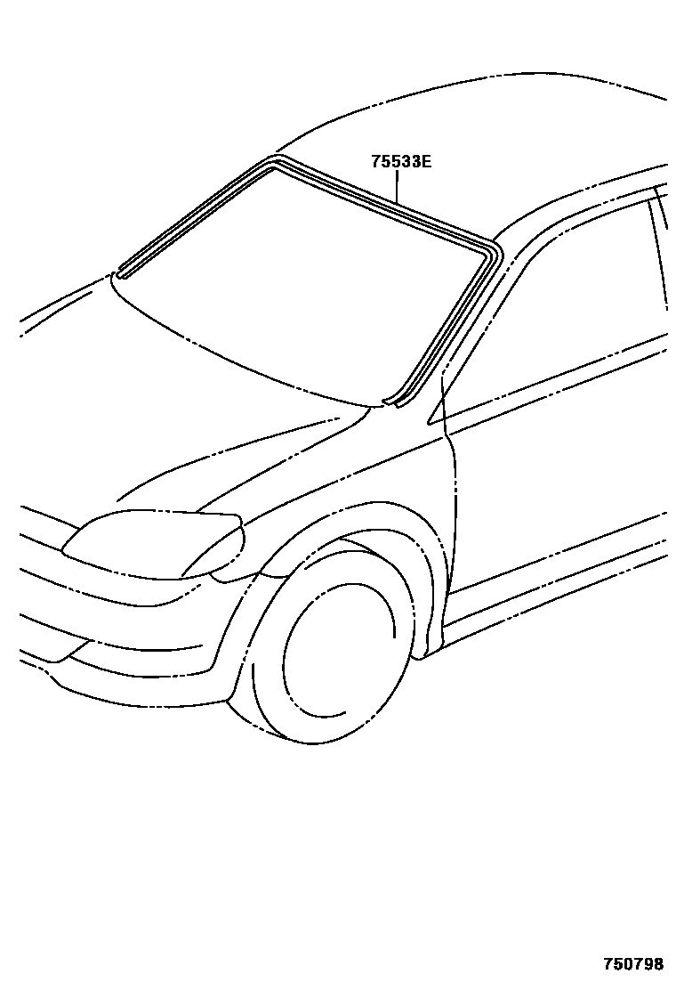 Toyota YARIS 前防护条 EPC diagram — 750798