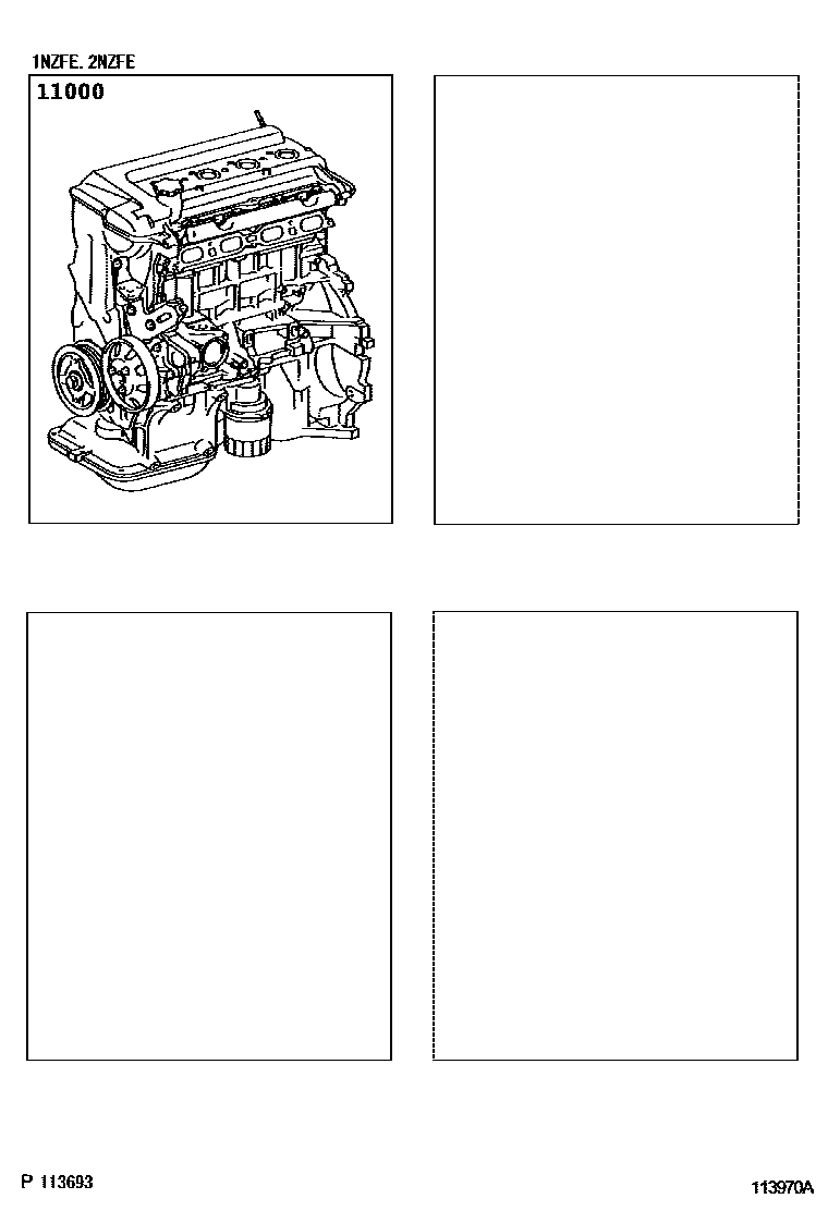 Toyota YARIS Partial Engine Assembly EPC diagram — 113970A