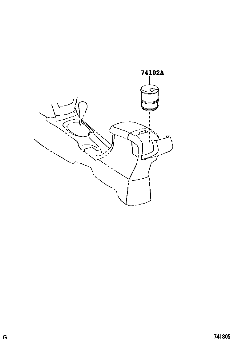 Toyota YARIS 烟灰盒 EPC diagram — 741805