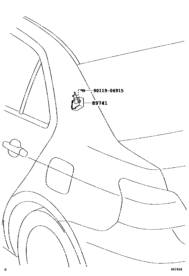 Toyota YARIS 遥控门锁 EPC diagram — 847464