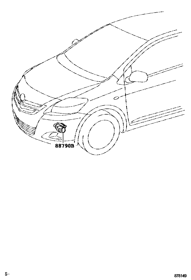 Toyota YARIS 暖风和空调系统 - 控制器和风管 EPC diagram — 878149