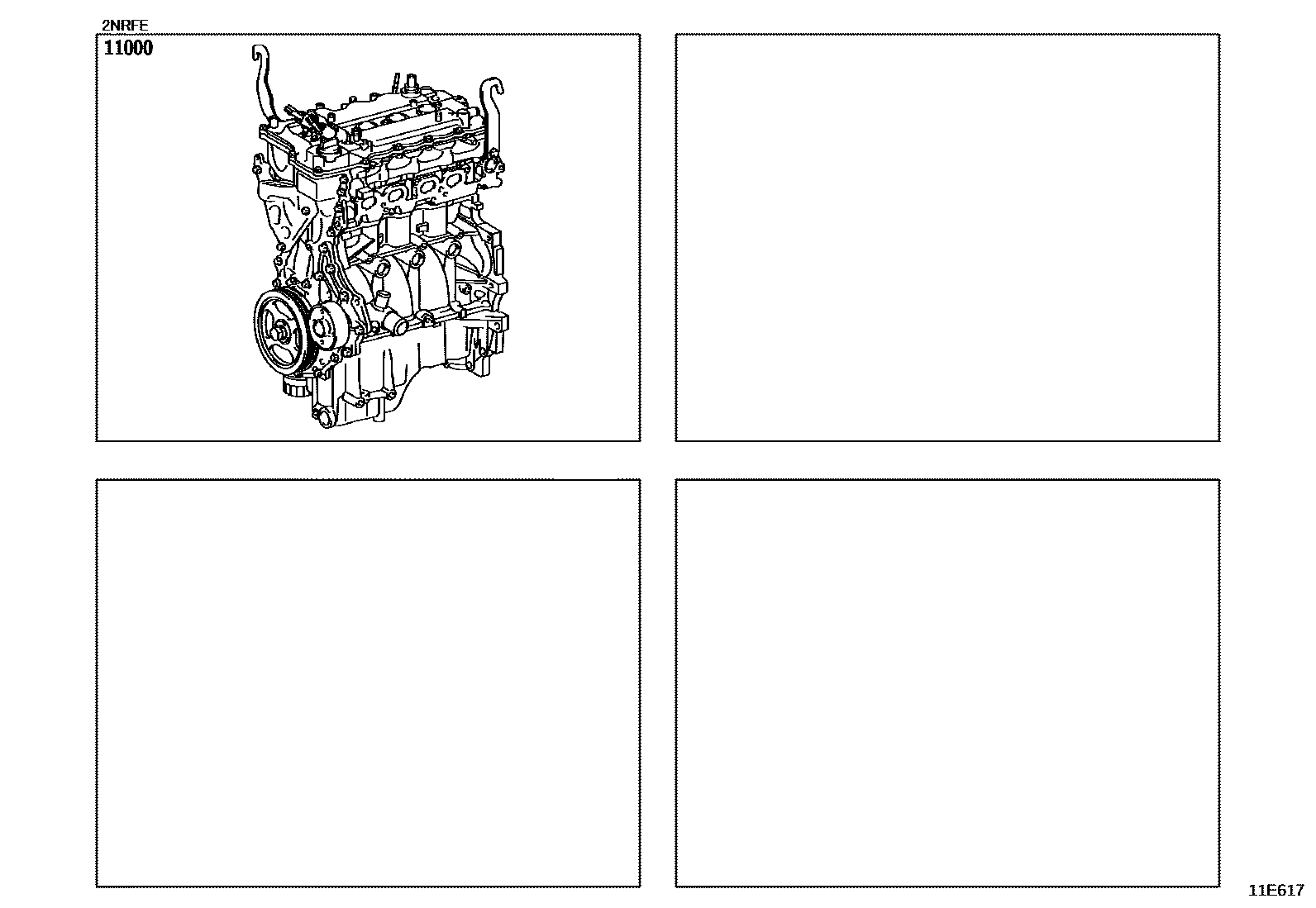Toyota YARIS Partial Engine Assembly EPC diagram — 11E617