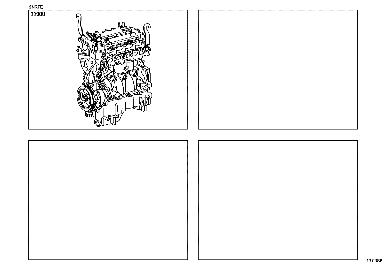 Toyota YARIS Partial Engine Assembly EPC diagram — 11F388