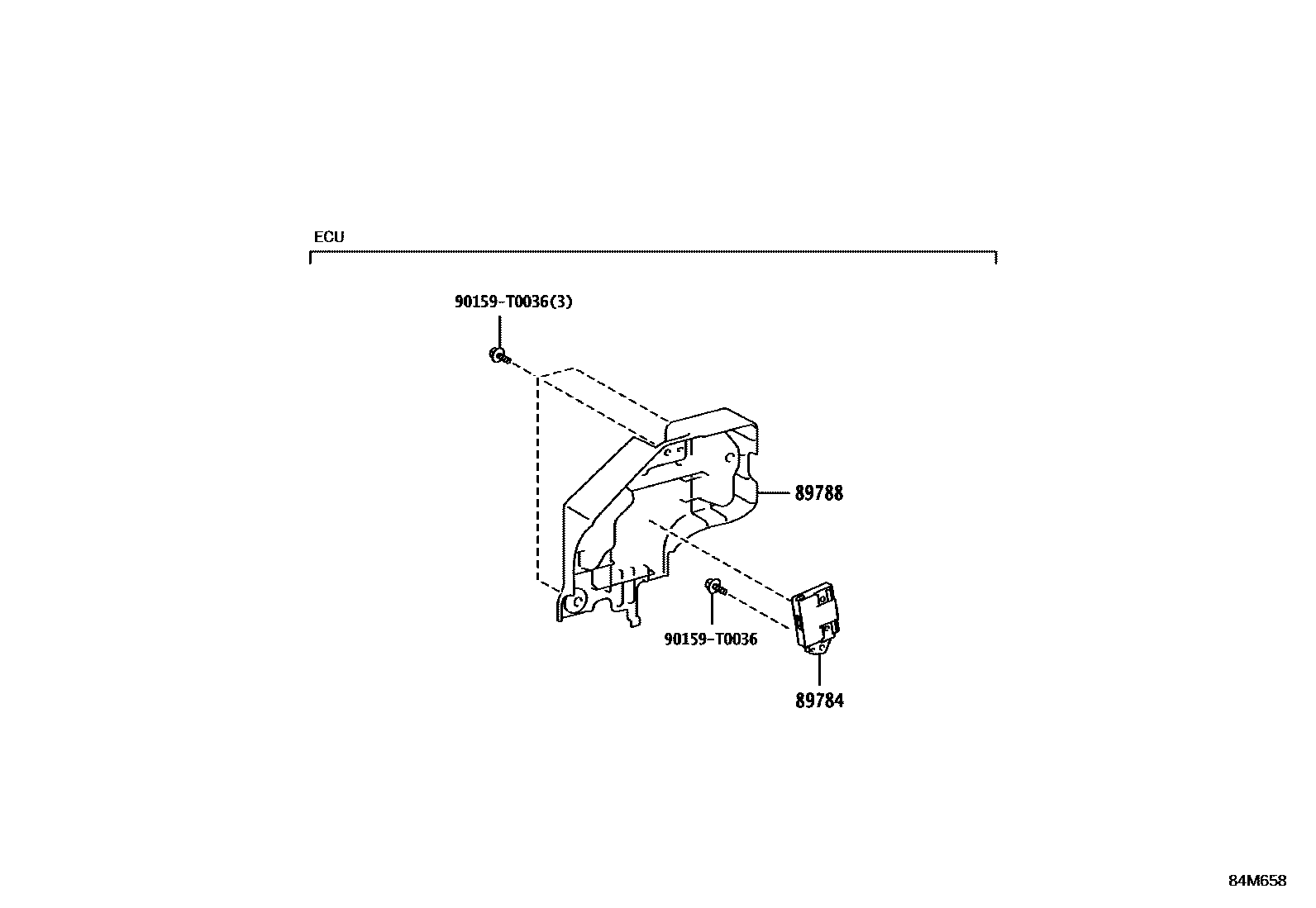 Toyota YARIS 防盗装置 EPC diagram — 84M658