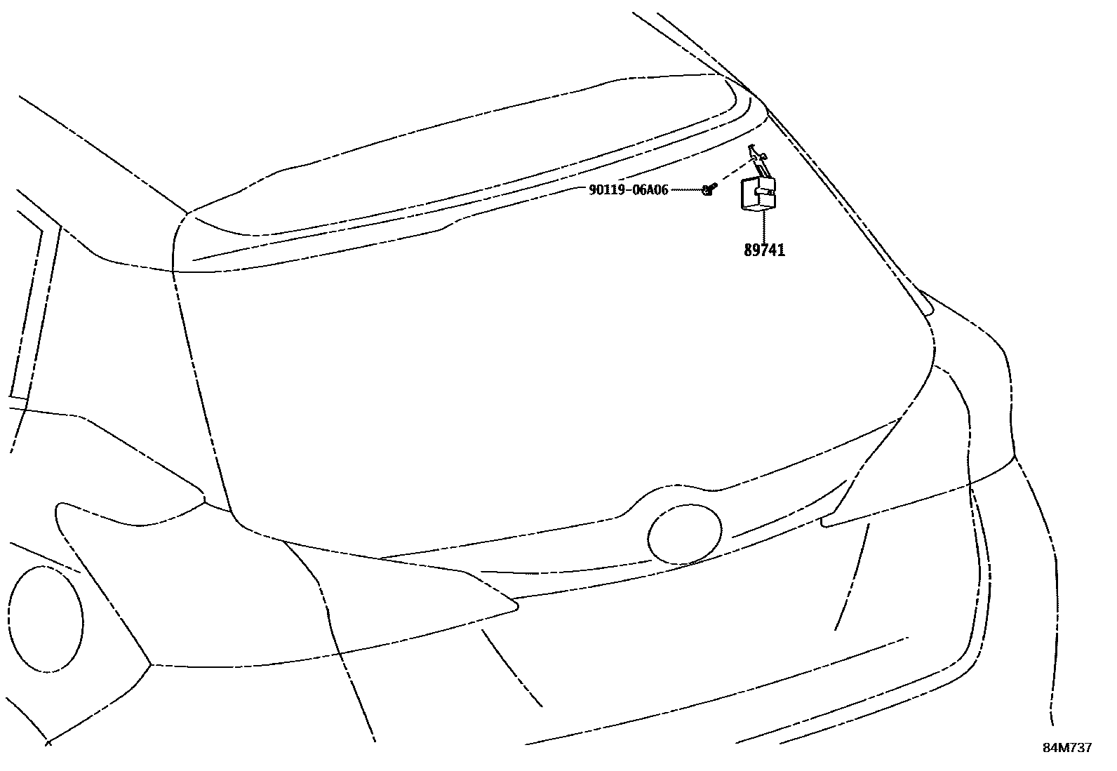 Toyota YARIS 遥控门锁 EPC diagram — 84M737