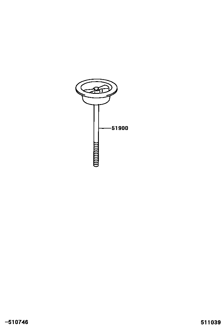 Toyota COROLLA Spare tire rack EPC diagram — 511039