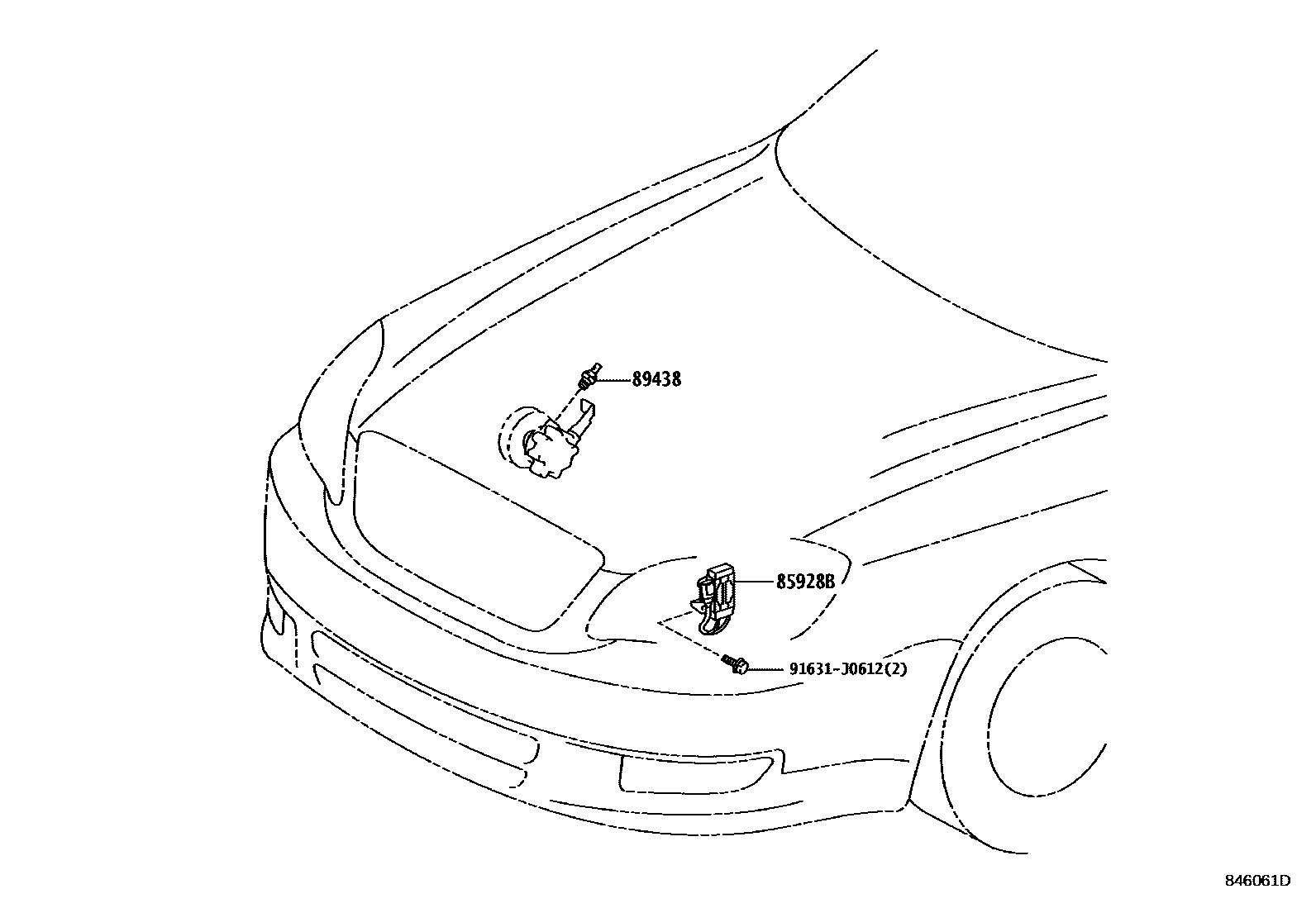 Toyota COROLLA 开关和继电器和ECU EPC diagram — 846061D