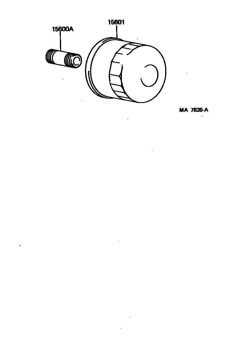 Toyota COROLLA Oil Filter EPC diagram — MA7826A