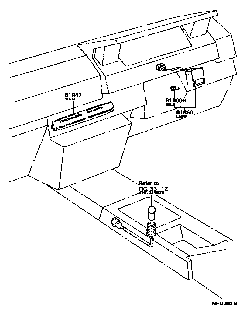 Toyota COROLLA indicator light EPC diagram — MED290B