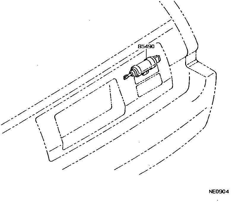 Toyota COROLLA 车门电机和车门电磁阀 EPC diagram — NE0904
