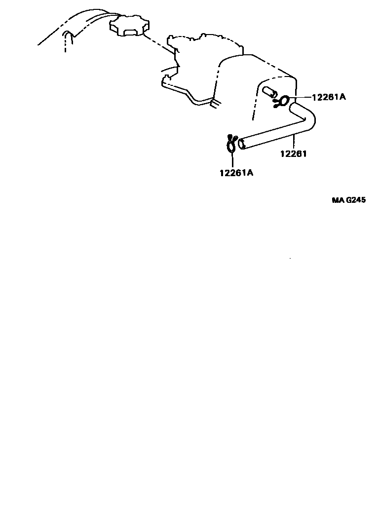 Toyota COROLLA Ventilation Hose EPC diagram — MAG245