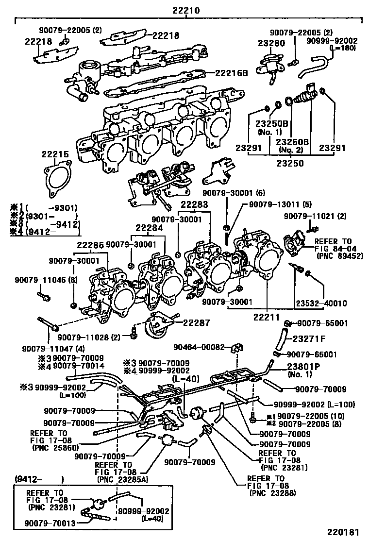 Toyota COROLLA 燃油喷射系统 EPC diagram — 220181