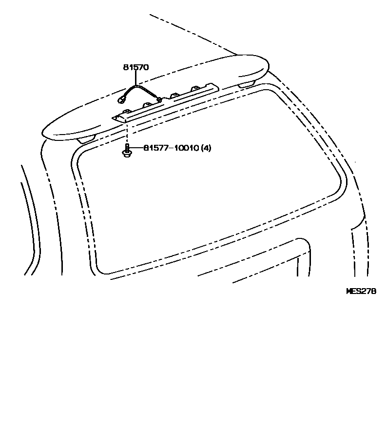 Toyota COROLLA 高位刹车灯 EPC diagram — MES278