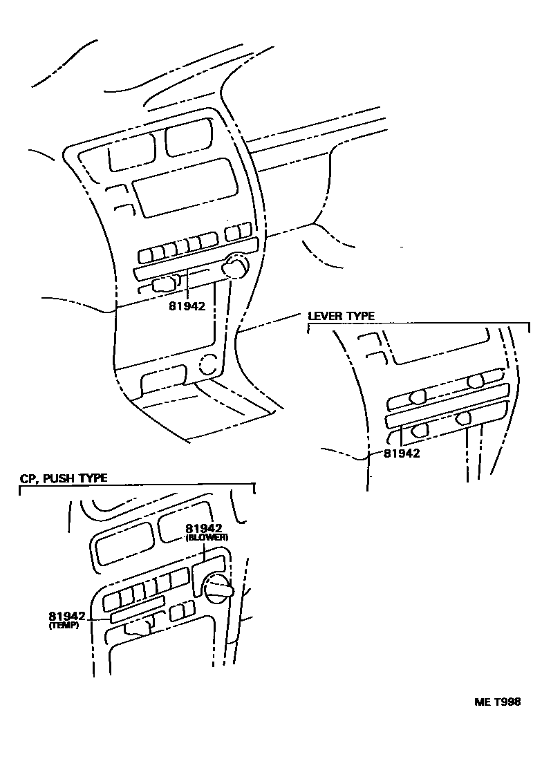 Toyota COROLLA indicator light EPC diagram — MET998