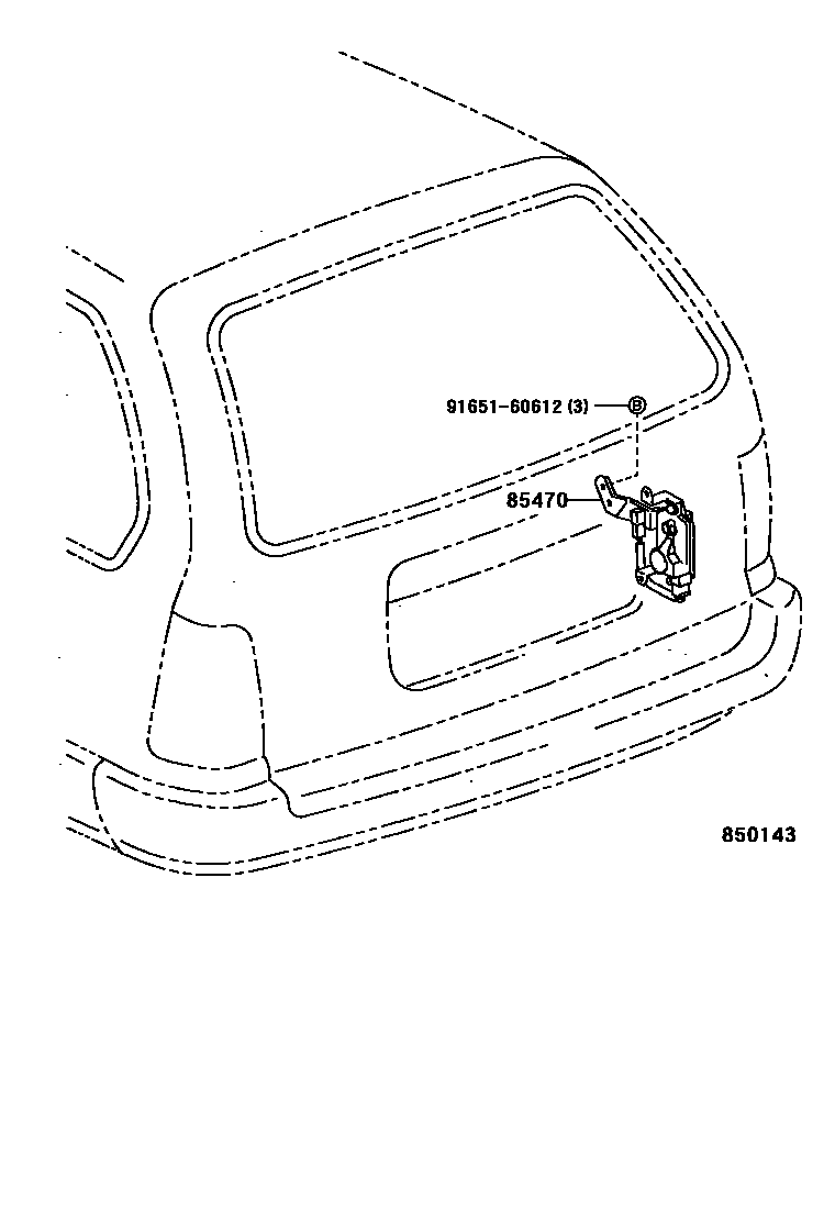 Toyota COROLLA 车门电机和车门电磁阀 EPC diagram — 850143
